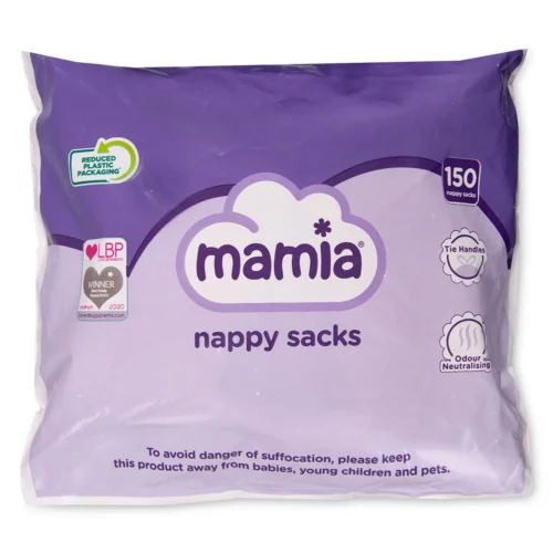 Mamia Nappy Sacks 2x150 Pack – Baby Disposable Diaper Bags